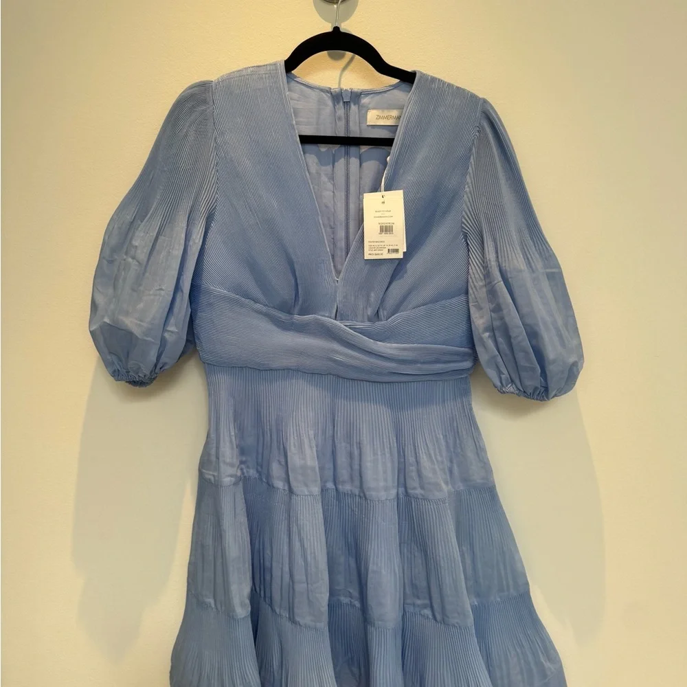Zimmermann Light Blue Mini Dress - Picture 5 of 5